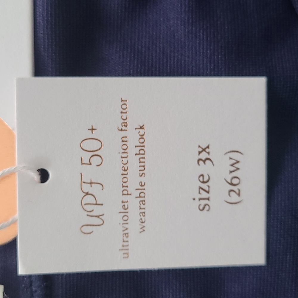 Swim Bottoms. Plus Size. Midrise. Navy LYSA Size 3x. - Picture 7 of 7